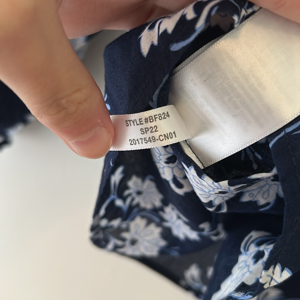 J. Crew Floral Artist Top in Blue Print - Picture 8 of 8